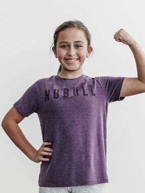 NWT NOBULL Unisex Kid’s Tee - Medium - Purple